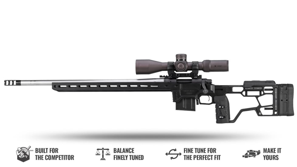 MDT Remington 700 ACC Elite Short Action Chassis System, Left Hand, Black, 106802-BLK