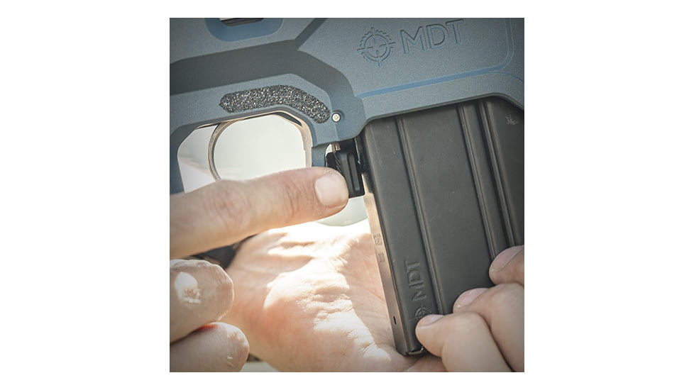 MDT Remington 700 ACC Elite Short Action Chassis System, Left Hand, Blue, 106802-TBL