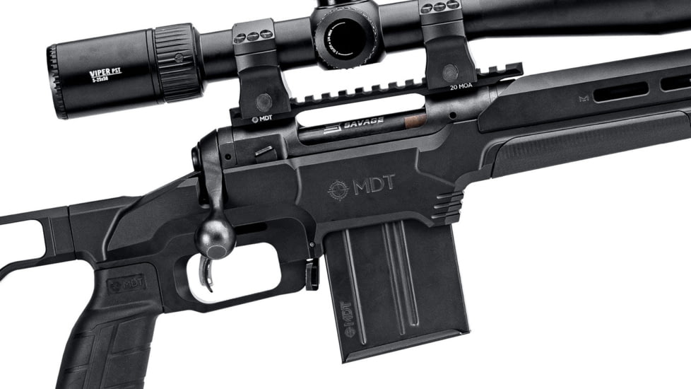 MDT Remington 700 ESS System Rifle Chassis, Short Action, Left Hand, Black, 104626-BLK