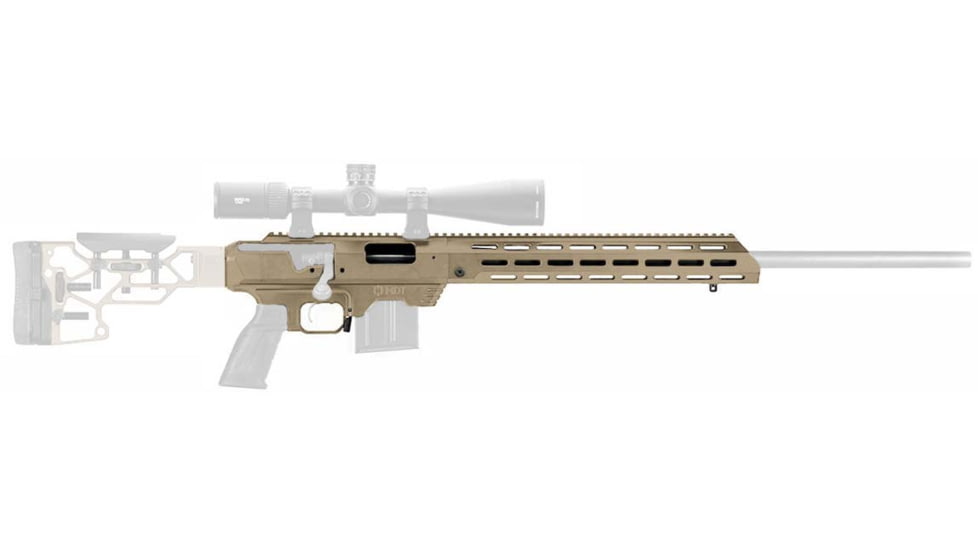 MDT Tikka T3 / T3x - Short Calibers TAC21 Gen 2 Chassis System, FDE, Right Hand, 104440-FDE