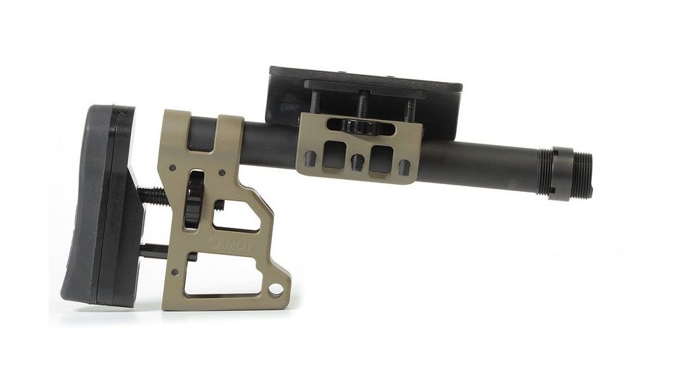 MDT Skeleton Carbine Stock, Adjustable Cheek Pad, 9.75 inch, FDE 102856-FDE