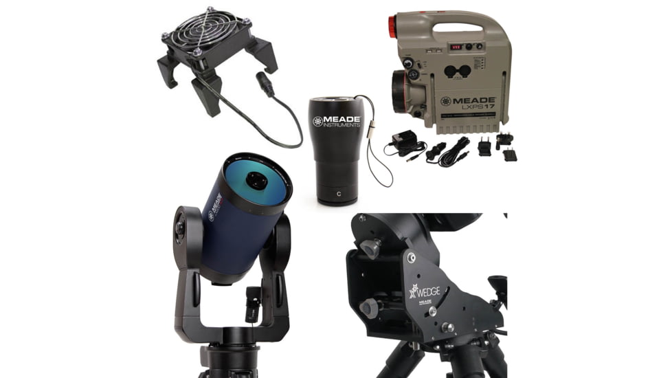 Meade 10in LX200 AF UHTC Advanced GPS Telescope with FREE X-Wedge, LPI-GM Lunar Planetary Imager and Guide, CCD Color Filter Set, and Power Supply LXPS17 with Adjustable 30 LED Spotlight