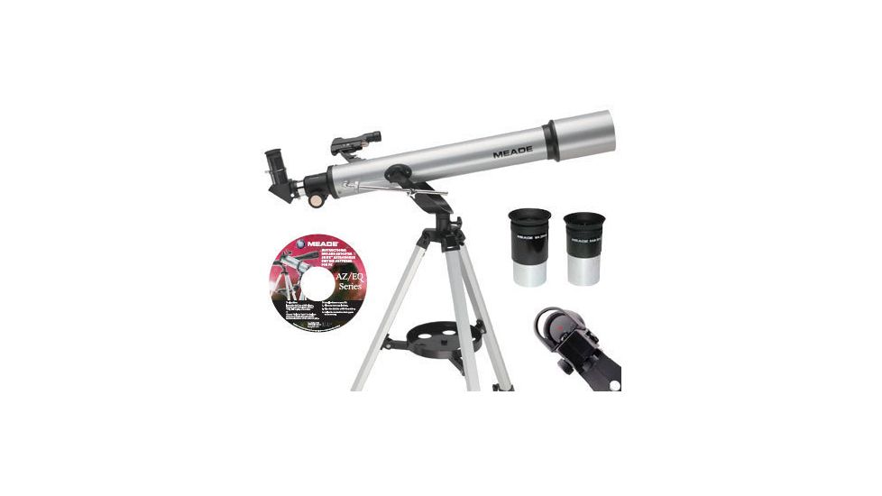 Meade 70AZ-AR Refracting Telescope 04043 70mm Altazimuth Refractor w/ Red Dot Viewfinder, 2 Eyepieces, Meade Autostar Suite, Tripod
