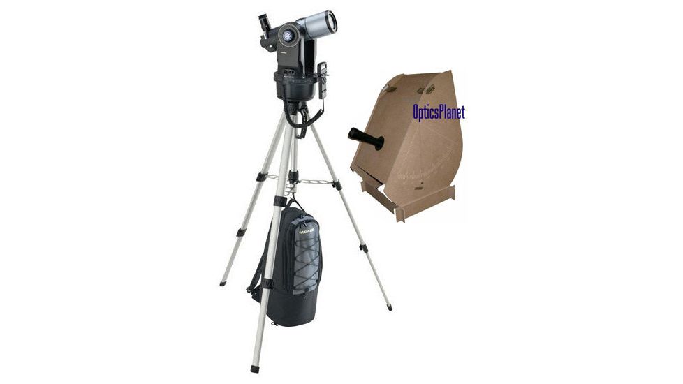 Meade 0605-04-21 ETX-60 Altazimuth GO TO Computer Refractor 60mm Telescope and Wooden Solar Scope 05P105