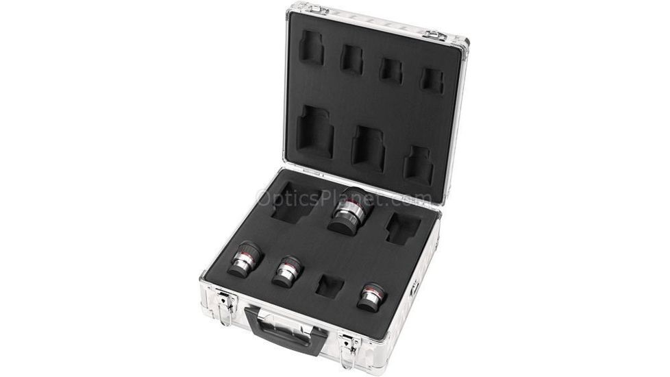 Meade Series 5000 5-Element Plossl Eyepiece Set - 4 Meade Telescope Plossl Eyepieces Series 5000 &amp; Aluminum Carrying Case - 07673