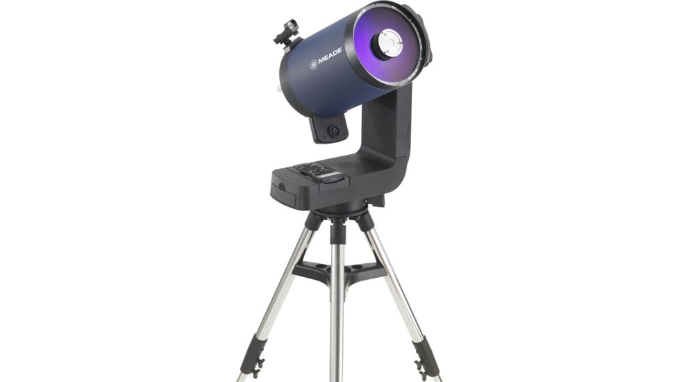 Meade LS 8 in Schmidt Cassegrain Lightswitch Telescope 0810-03-12 right front close-up