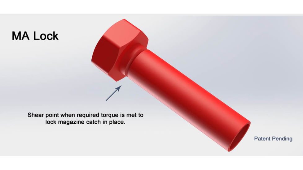 Mean Arms AR-10/AR-15 Lock, Anodized Finish, Red, 2100369