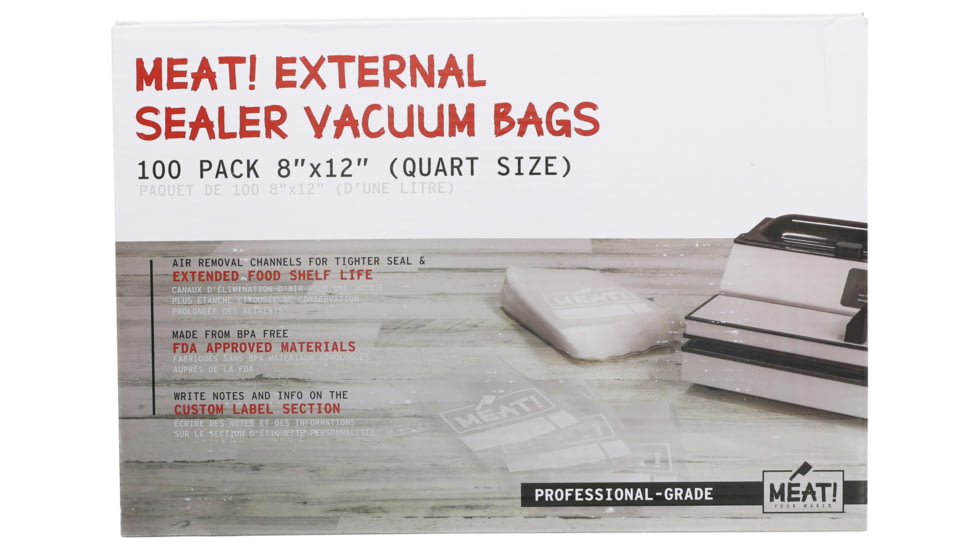 MEAT! Your Maker External Vacuum Bags - Pack of 100