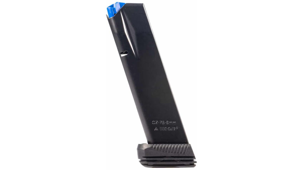 Mec-Gar Magazine, CZ 75B/ 85B/ SP-01/ Shadow/ Shadow 2, 19 Round, 9mm Luger, Anti-Friction Coated, Blued, 1 Pack, Carbon Steel, MGCZ7519DPS-19RD