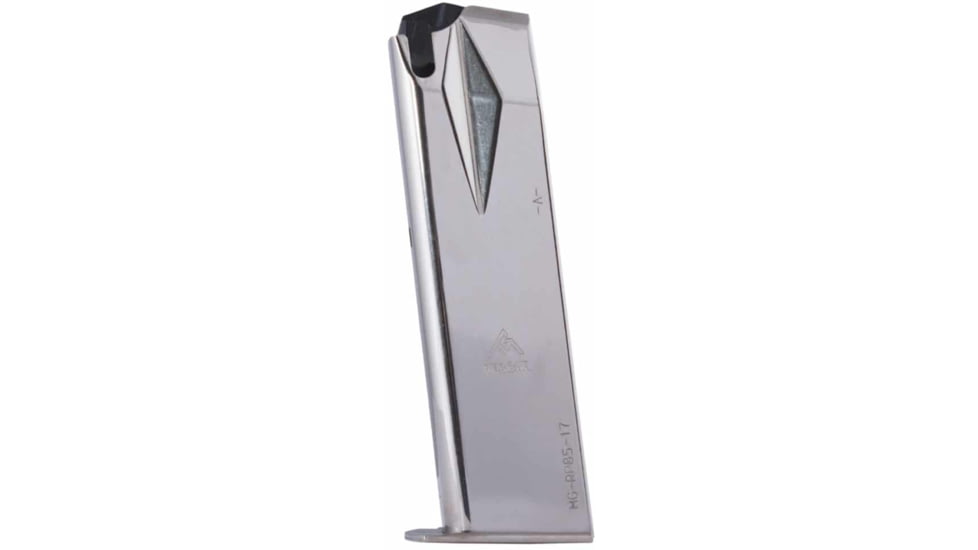 Mec-Gar Magazine, RUGER P85/89/93/94/95, 9mm Luger, 17 Round, Nickel, 1 Pack, Carbon Steel, MGRP8517N-17RD