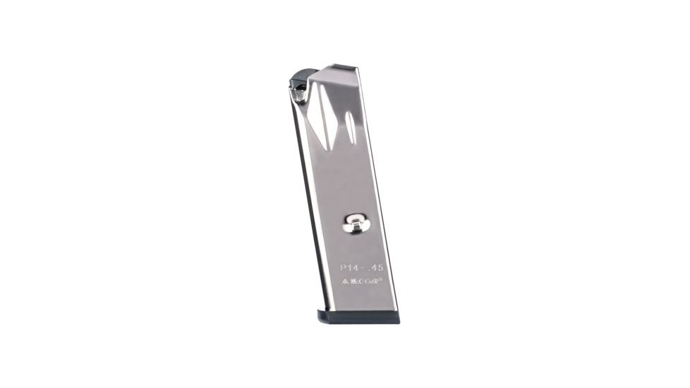 Mec-Gar Magazine, PARA P14, .45 ACP, 10-Round, Nickel Finish, MGP144510N