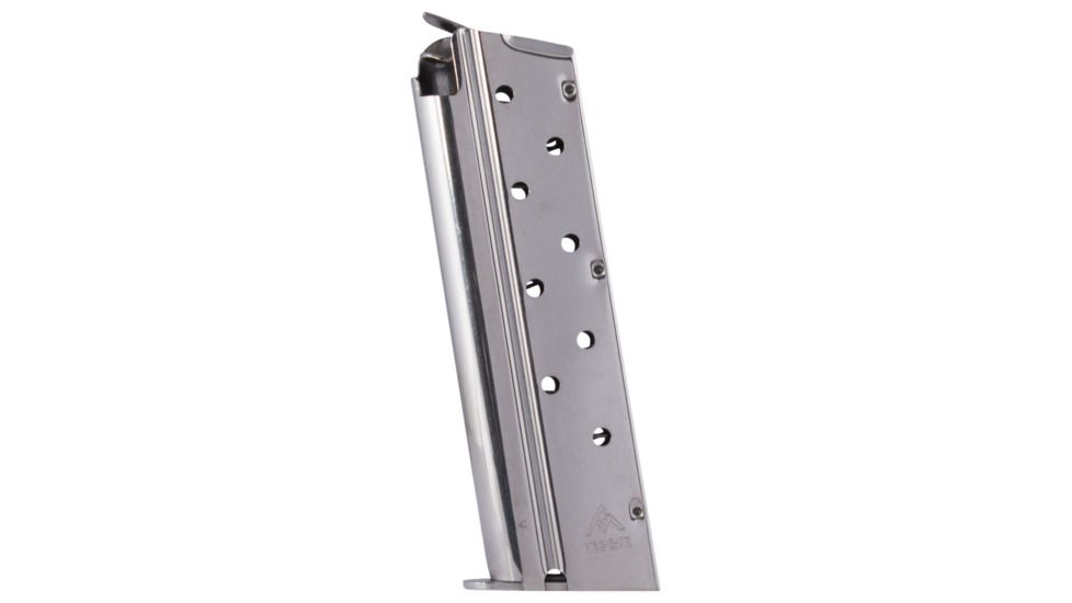 Mec-Gar Pistol Magazine, 1911 9mm Luger, 9 Round, Nickel, 1 Pack, Carbon Steel, MGCGOV9LN-9RD