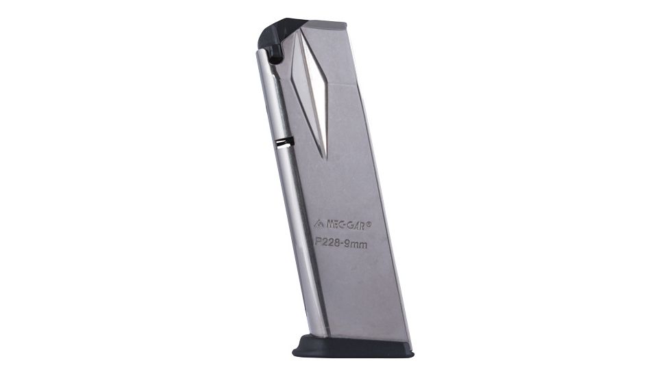 Mec-Gar Pistol Magazine, SIG P228, 9mm Luger, 15 Round, Nickel, 1 Pack, Carbon Steel, MGP22815N-15RD