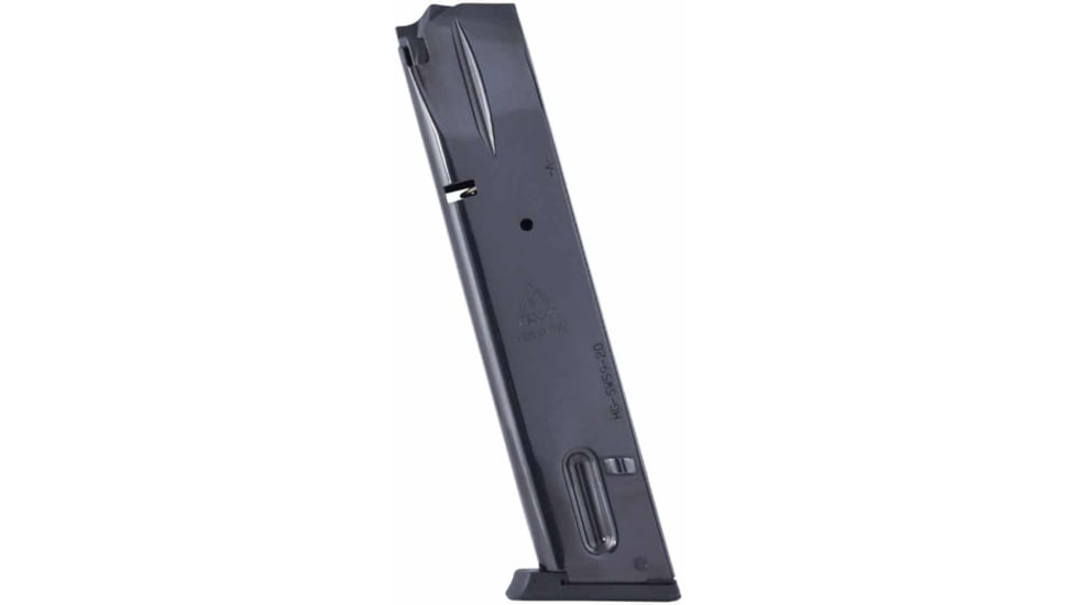 Mec-Gar Pistol Magazine, 9mm Luger, 20 Round, Blued, 1 Pack, Carbon Steel, MGSW5920B-20RD