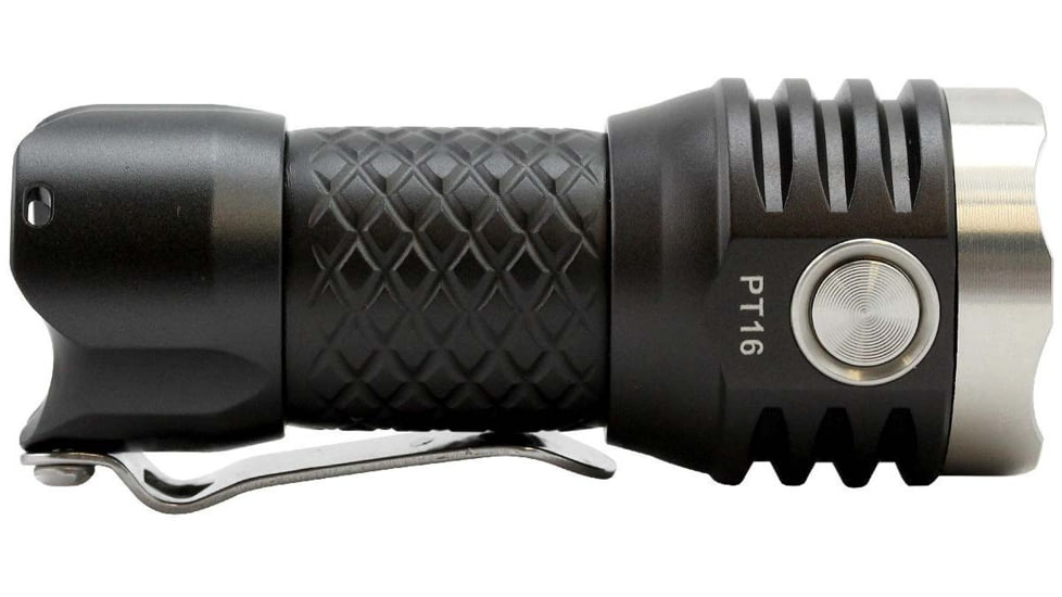 MecArmy PT16 1 x 16340 3 x CREE XP-G2 LED Ultra Bright Rechargeable Flashlight, 1200 Lumens, Black, PT16