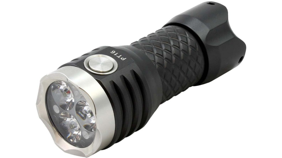 MecArmy PT16 1 x 16340 3 x CREE XP-G2 LED Ultra Bright Rechargeable Flashlight, 1200 Lumens, Black, PT16