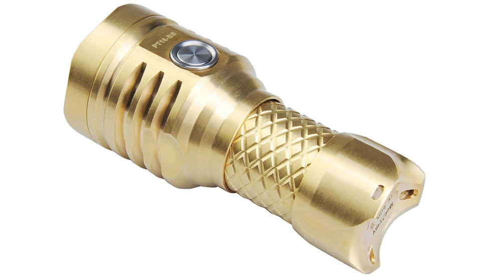 MecArmy PT16 1 x 16340 3 x CREE XP-G2 LED Ultra Bright Rechargeable Flashlight, 1200 Lumens, Brass, PT16-BS
