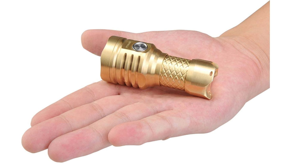 MecArmy PT16 1 x 16340 3 x CREE XP-G2 LED Ultra Bright Rechargeable Flashlight, 1200 Lumens, Brass, PT16-BS