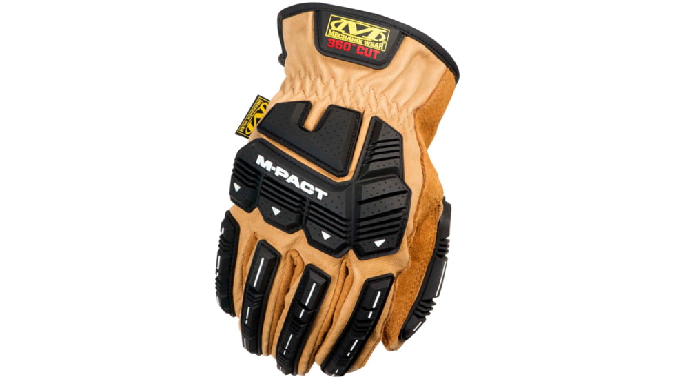 Mechanix Wear M-Pact Leather Driver Cut Resistant Gloves - Mens, Tan, Medium, LDMP-C75-009