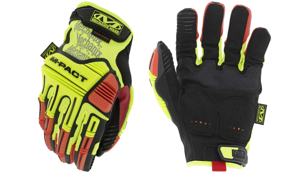 Mechanix Wear M-Pact Hi-Viz Gloves - Mens