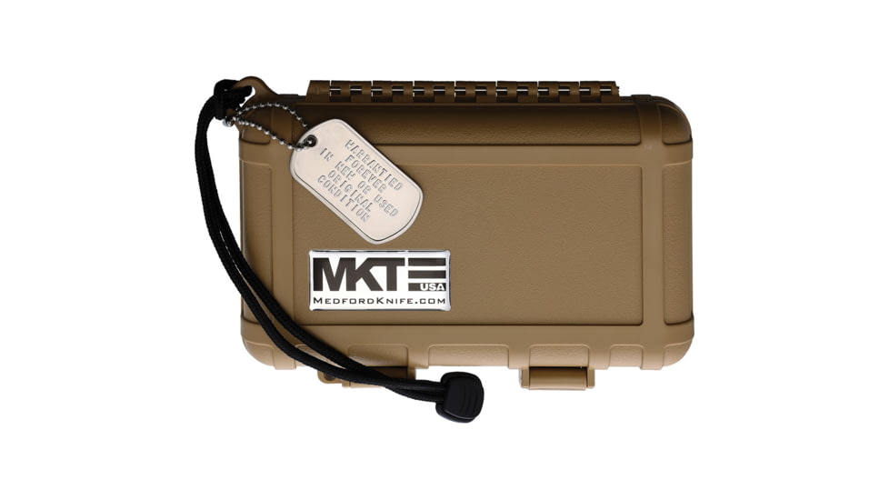 Medford Auto Nosferatu Button Lock Automatic Folding Knife, 3.5in, S45VN Stainless, Satin Finish, Tumbled Finish Titanium Handle, MDNATQ01TMTS