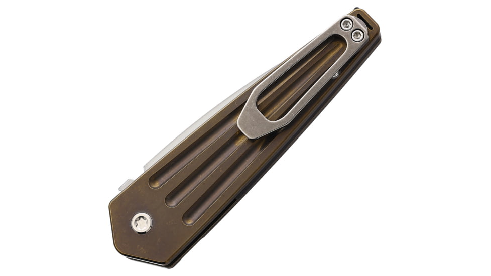 Medford Auto Nosferatu Automatic Folding Knife, 3.50in, S45VN Sainless, Tumbled Finish, Bronze Anodized Titanium Handle