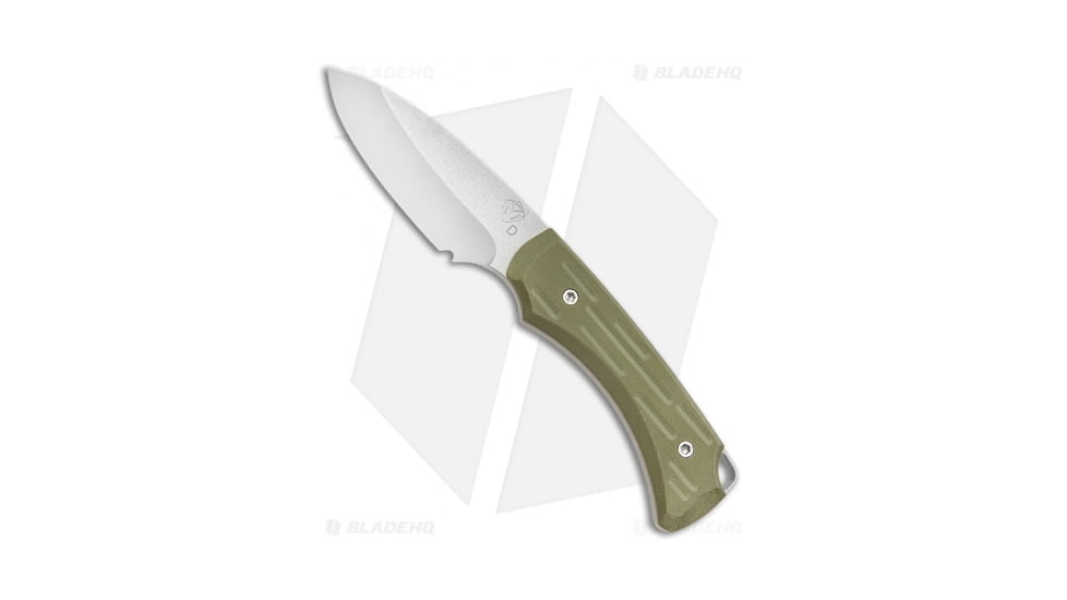 Medford Colonial Fixed Blade Knife, 3.50in, D2, Drop Point Blade, G10 OD Green Handle, Gray/OD Green, 7.875in, BHQ-36960