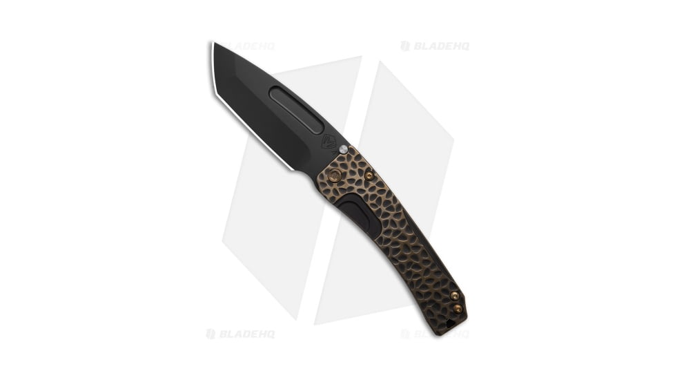 Medford Custom Slim Midi Folding Knife, 3.75in, CPM S45VN, Tanto Blade, Titanium Black/Bronze Handle, Black/Black/Bronze, 8.00in, BHQ-195289