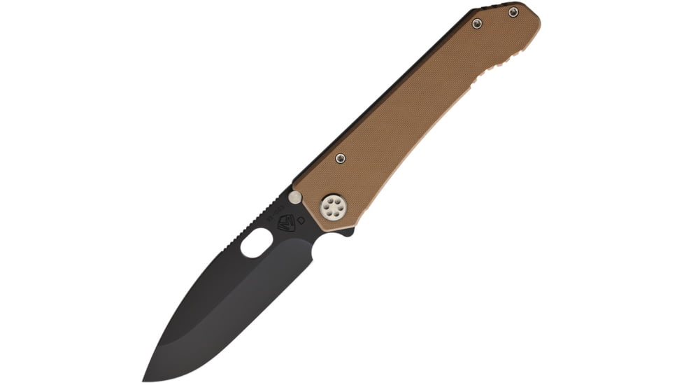 Medford Deployment Framelock Folding Knife, Coyote tan, Coyote tan G10 handle with tumbled finish titanium, MD002DPQ-09TM-TSCS