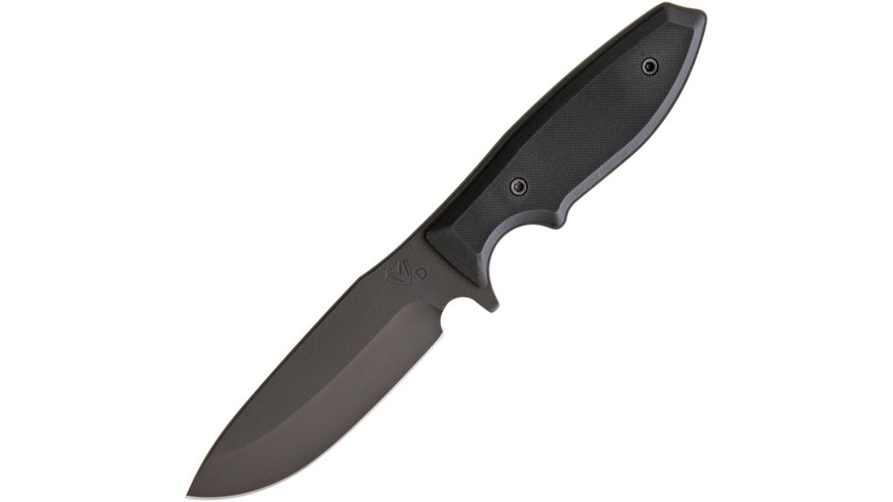 Medford Huntsman Strapper Black Fixed Blade Knife, 4in, D2 Tool Steel, Standard Edge, Drop Point, Black, G10 Handle MD92DP08KB