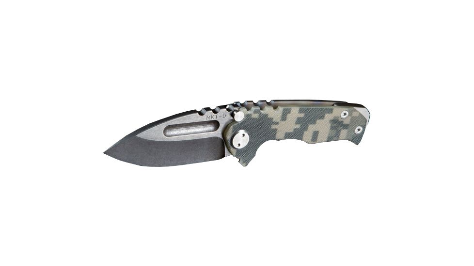 Medford Micro Praetorian G Folding Knife, 2.8in Tanto, S35VN Steel, PVD Finish, G-10 Coyote Handle and Tumbled Spring w/ Tumbled Titanium Locking Side, MK009SPT-09TM-SSCS-BN