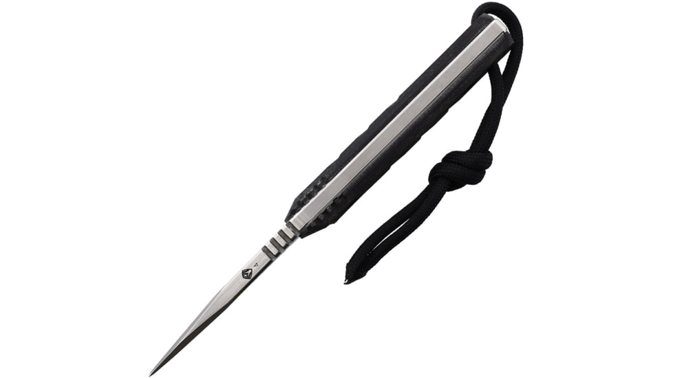 Medford Necromancer Black Fixed Blade Knife, 5.5in Overall, 2.25in Tumbled S35VN Stainless Steel Blade, Black G10 Handle, Black Kydex Neck Sheath, MK117STQ-08KB-SPQ3