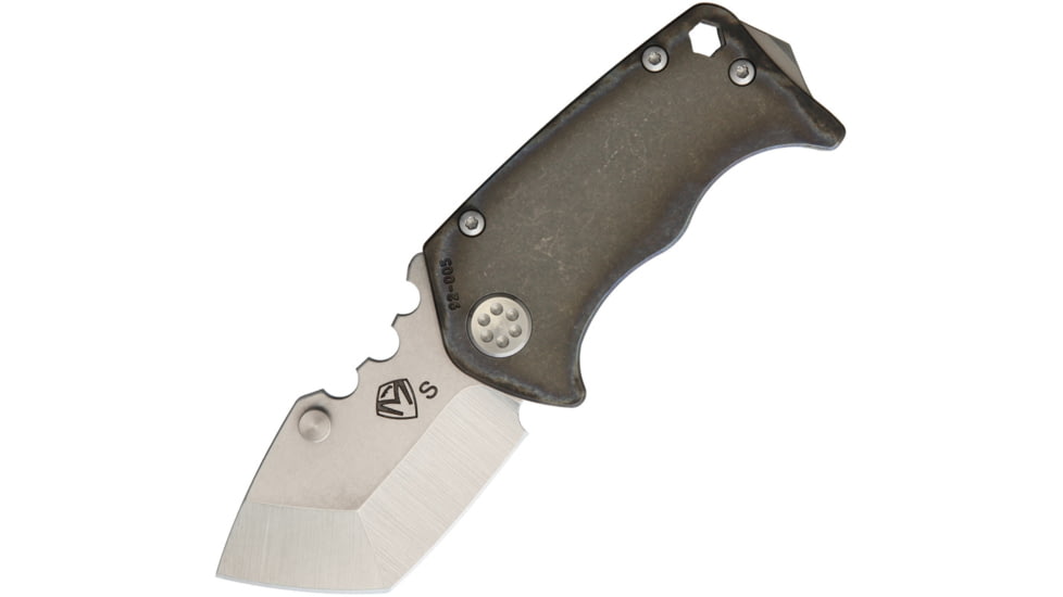 Medford Panzer Framelock Folding Knife, 2.5 tumbled finish S35VN stainless tanto blade, Anodized titanium handle, MK010STT-03TM