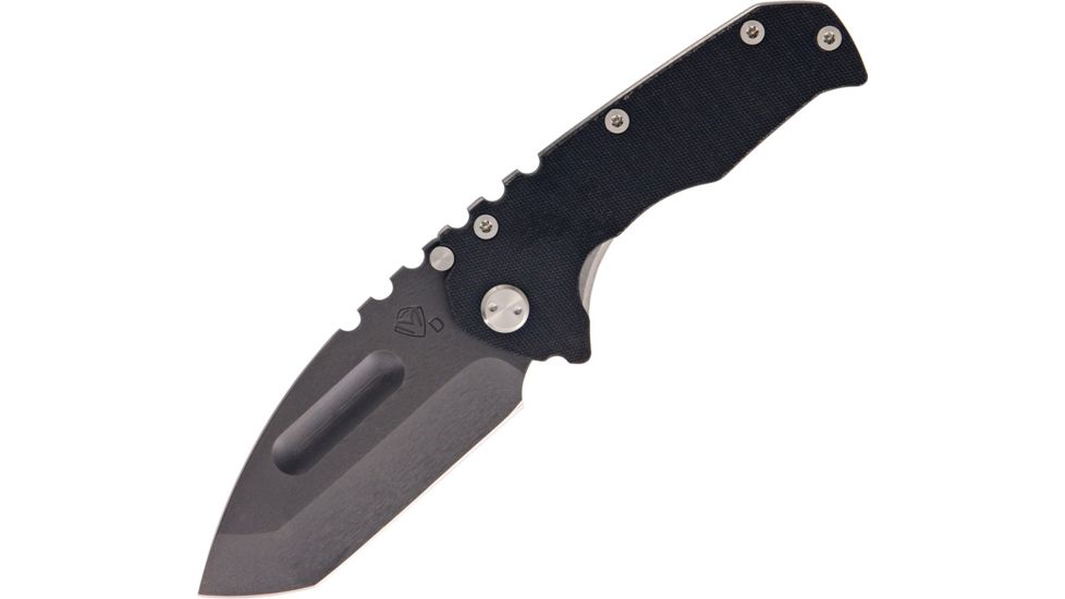 Medford Praetorian G Black Folding Knife,3.75in,D2 Tool Steel,Drop Point Tanto,Black,G10 Handle MD39