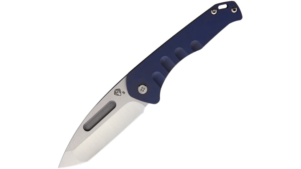 Medford Praetorian Slim Framelock Folding Knife, Blue, Blue anodized titanium handle, MK208STT-37A2-YSCS-Q4