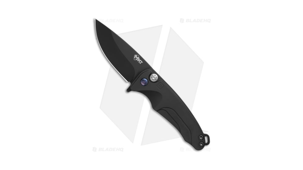 Medford Smooth Criminal Automatic Folding Knife, 3.00in, CPM S45VN, Drop Point Blade, Titanium Black Handle, Black/Black, 7.00in, BHQ-219242