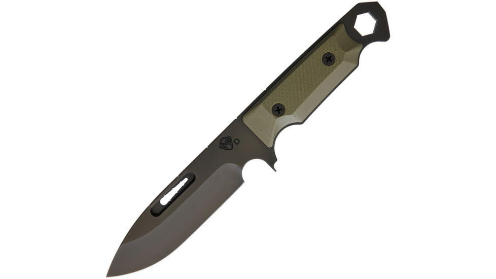 Medford STA Sniper Knife, 4.75 black PVD coated D2 tool steel drop point bl, OD green G10 handle, MK070DP10KO