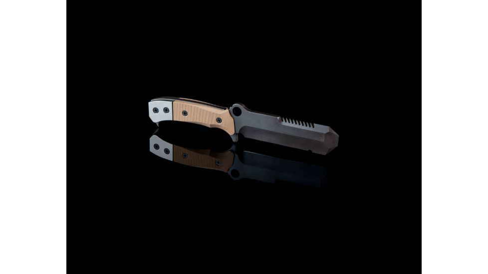 Medford Usmc Eod-1 Fixed Knife, 5in Standard, 3V Steel, PVD Finish, G-10 Black Handle, Kydex Black Sheath, MK0743PQ-08KB-SSQ3-Q4