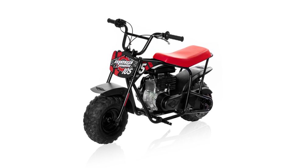 Mega Moto Classic 105cc Mini Bike, Black/Red, Youth, MM-B105-RB
