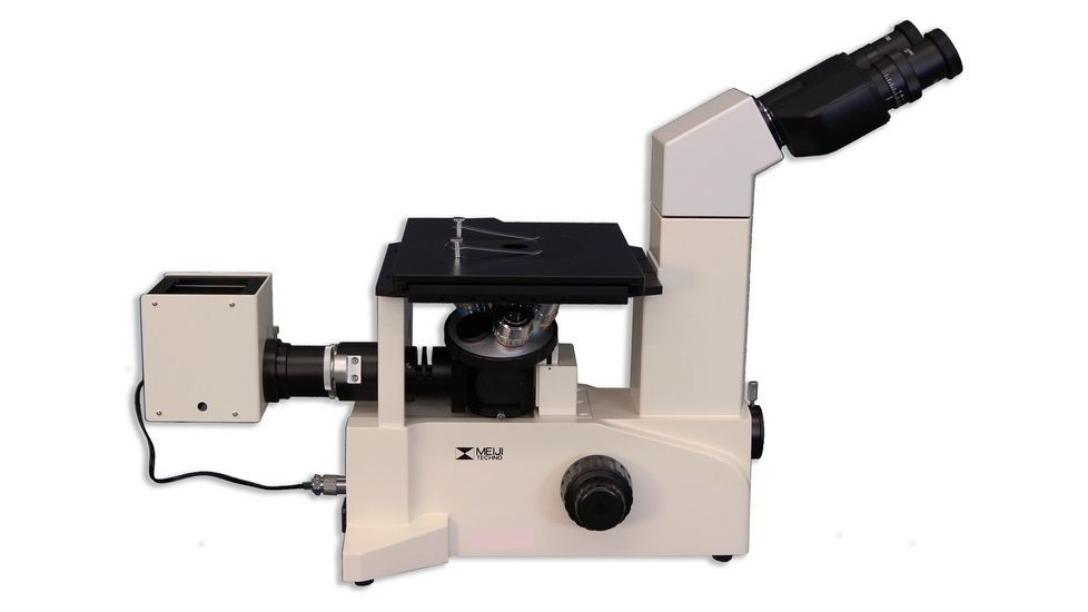 Meiji Techno Binocular Inverted Brightfield/Darkfield Metallurgical Microscope, IM7520
