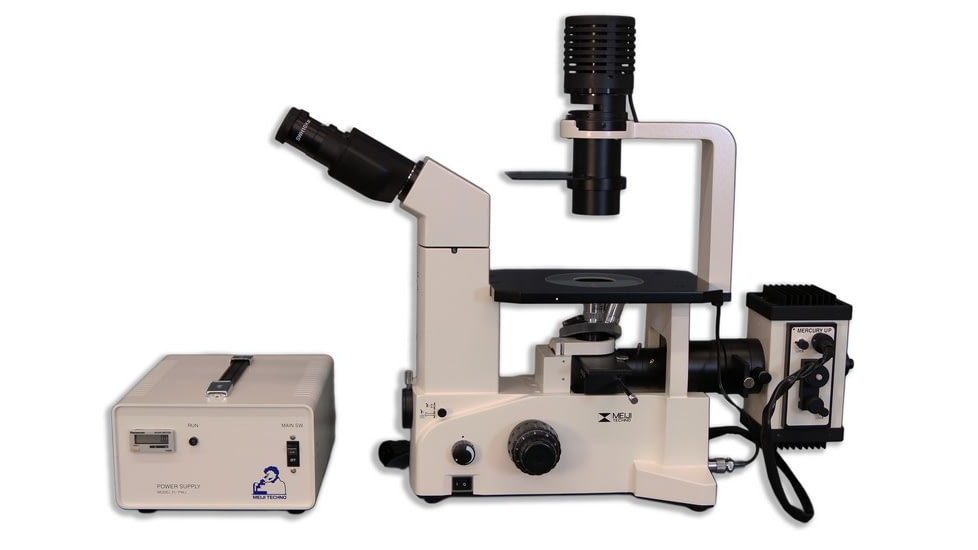 Meiji Techno Binocular Inverted Epi-Fluorescense Biological Microscope, TC-5500
