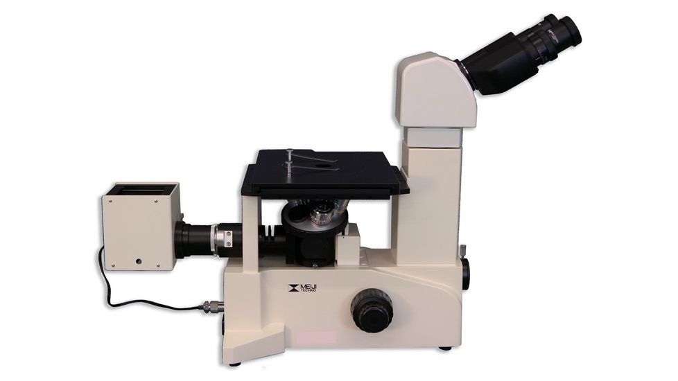 Meiji Techno Ergonomic Binocular Inverted Brightfield/Darkfield Metallurgical Microscope, IM7510