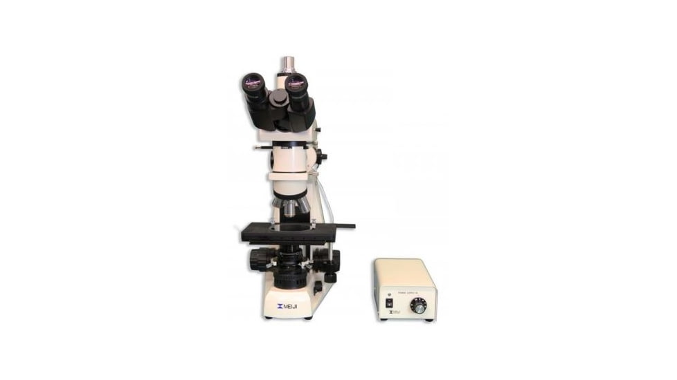 Meiji Techno Halogen Trino Incident,Transmitted Light BF Metallurgical Microscope, BEIGE, LARGE MT8100