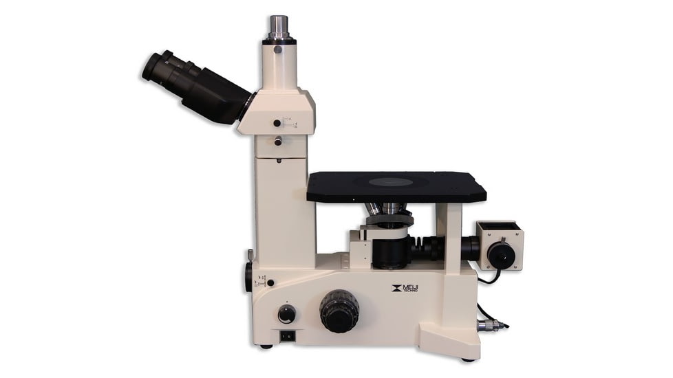 Meiji Techno Trinocular Inverted Brightfield Metallurgical Microscope, IM7200