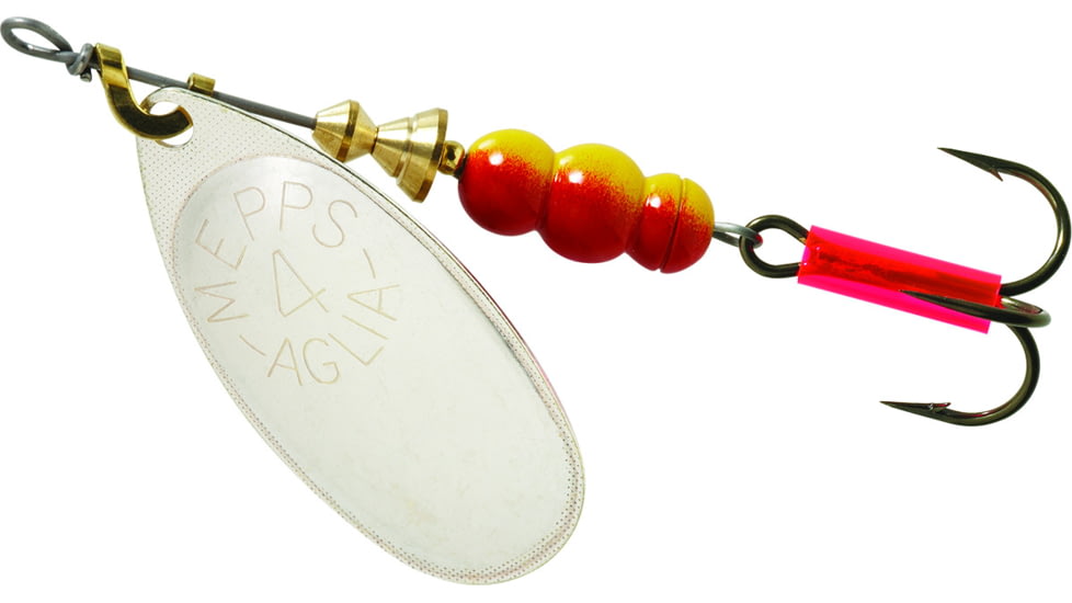 Mepps Aglia In-Line Spinner 1/3 oz, Plain Treble Hook, Silver Blade, B4 S