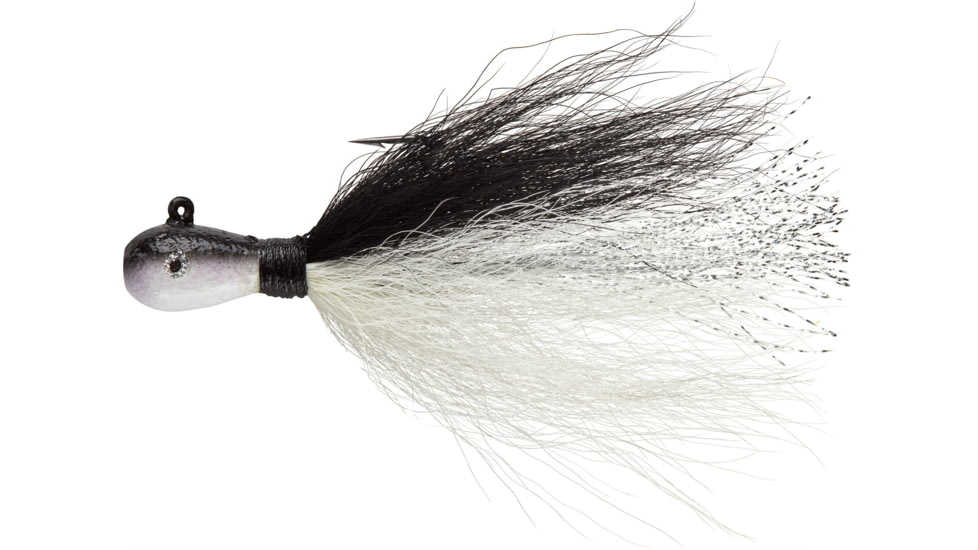 Mepps Bucktail Jig, Black/White, 1/2oz, MBJ12 BKWH