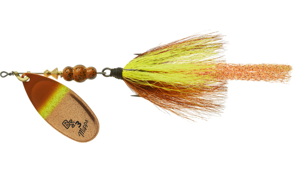 Mepps C-CCR Bronze Slammer Dressed Treble 1/4 OZ Copper-Chartreuse Craw, BS3T C-CCR