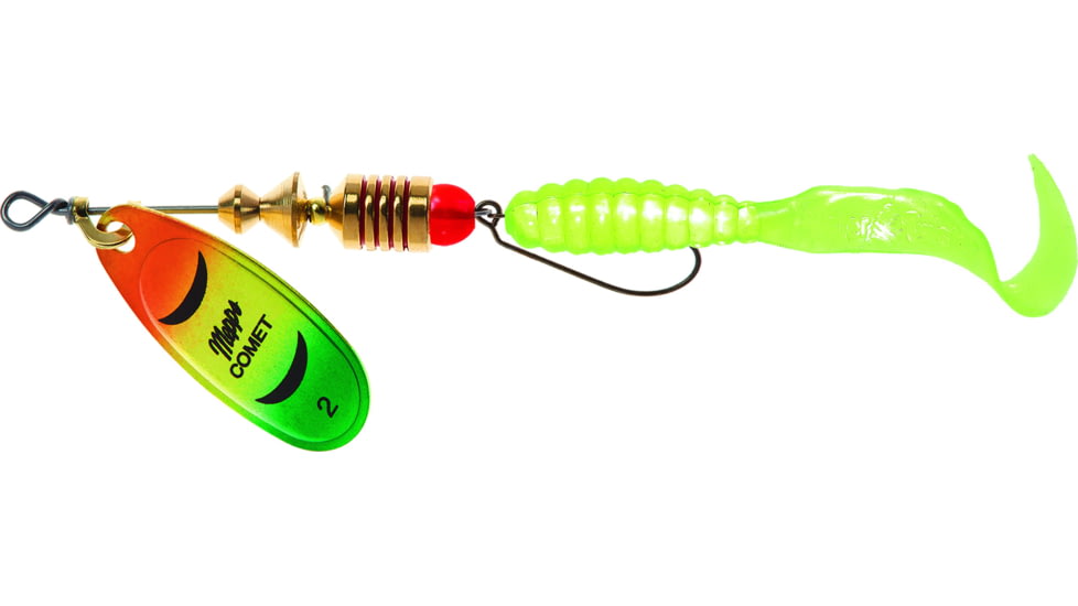 Mepps Comet Combo 1/6oz Firetiger Platium-Chartreuse, C2C FTP-10