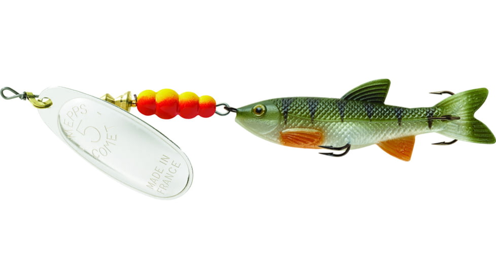 Mepps Comet Mino In-Line Spinner 1/2 oz Silver-Perch, C5M S-PCH