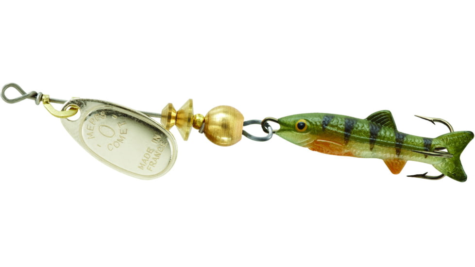 Mepps Comet Mino In-Line Spinner 1/9 oz Silver-Perch, C0M S-PCH